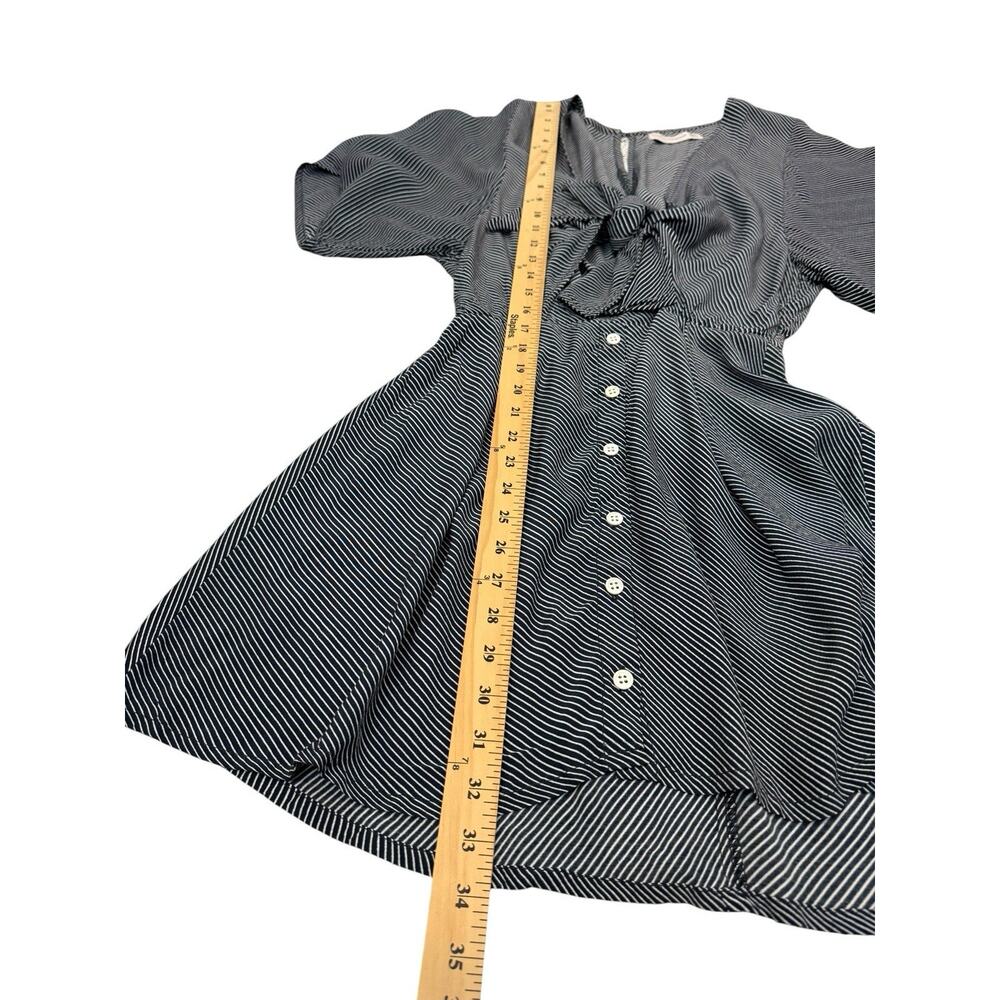Faithfull The Brand Dress Womens Extra Small Navy Blue White Striped Mini Skater - Picture 12 of 16